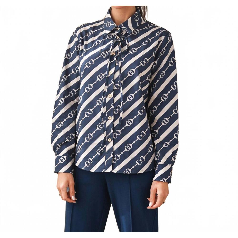 NEW CARE TUCKER secretariat poplin shirt in horsebit (sailor)